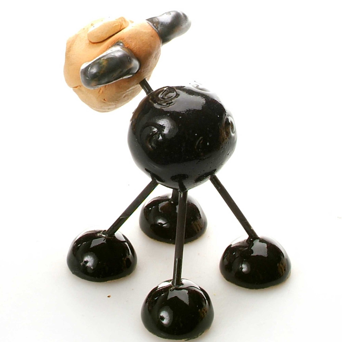 Handmade Ceramic Wire Leg Ram
