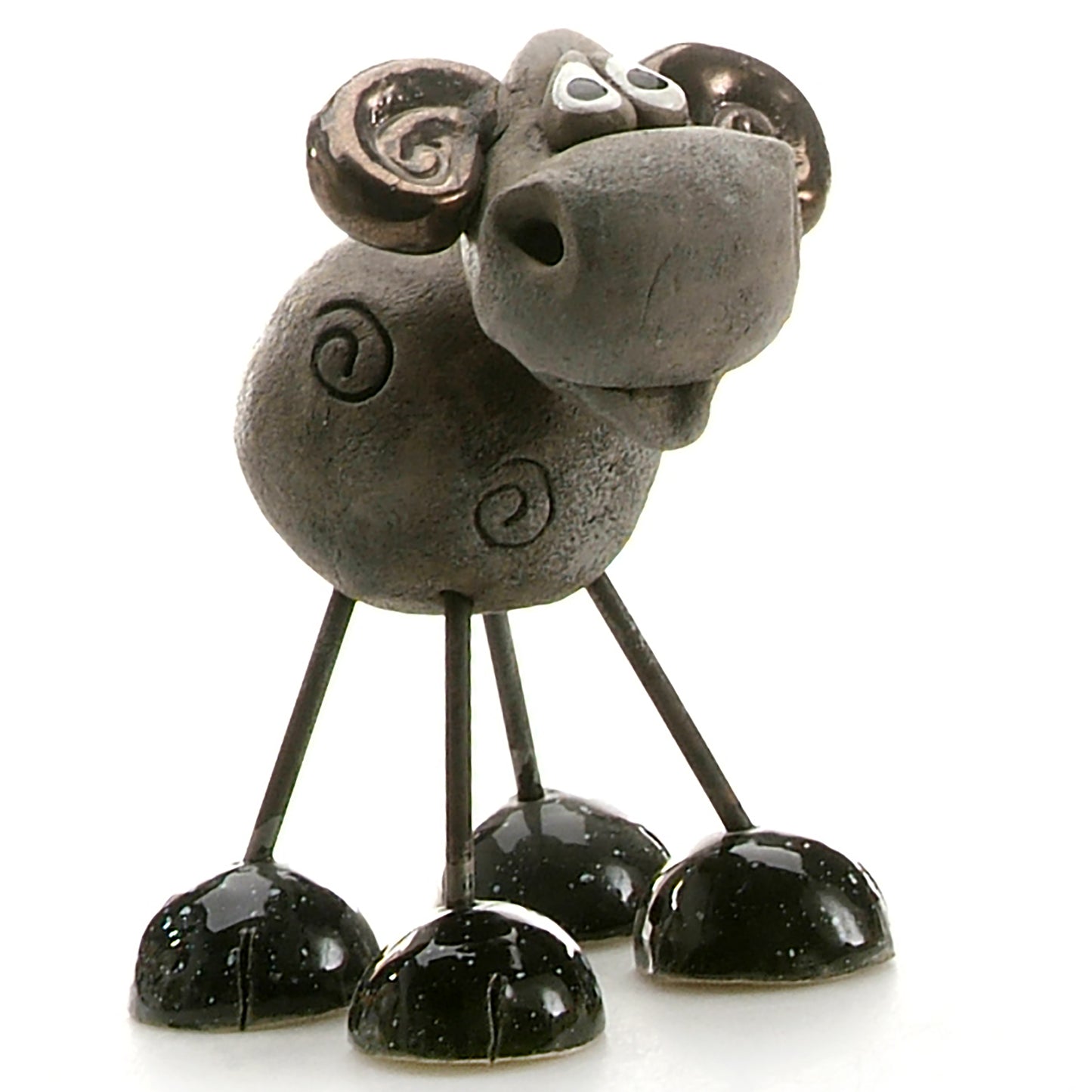 Handmade Ceramic Wire Leg Ram