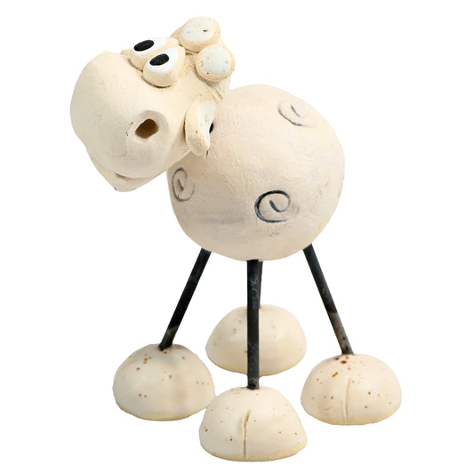 Handmade Ceramic Wire Leg Sheep