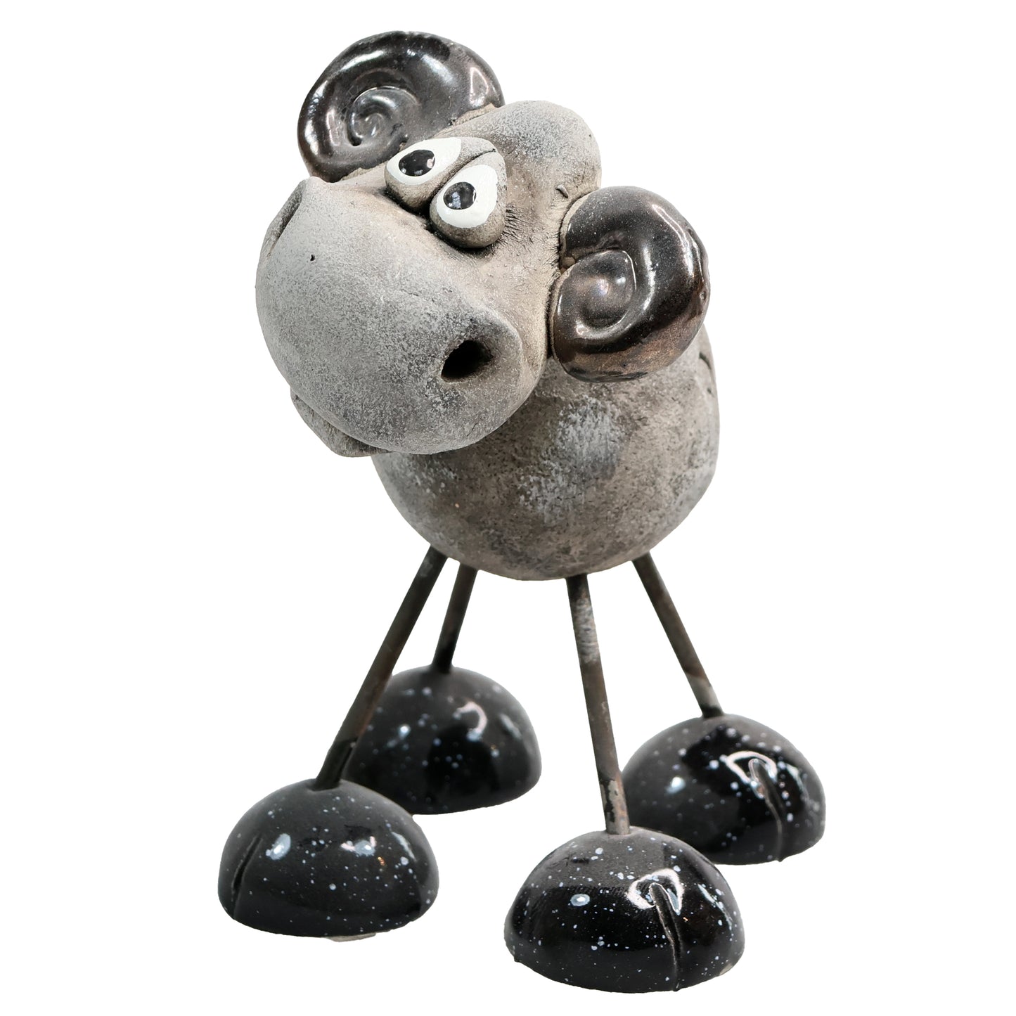 Handmade Ceramic Wire Leg Ram