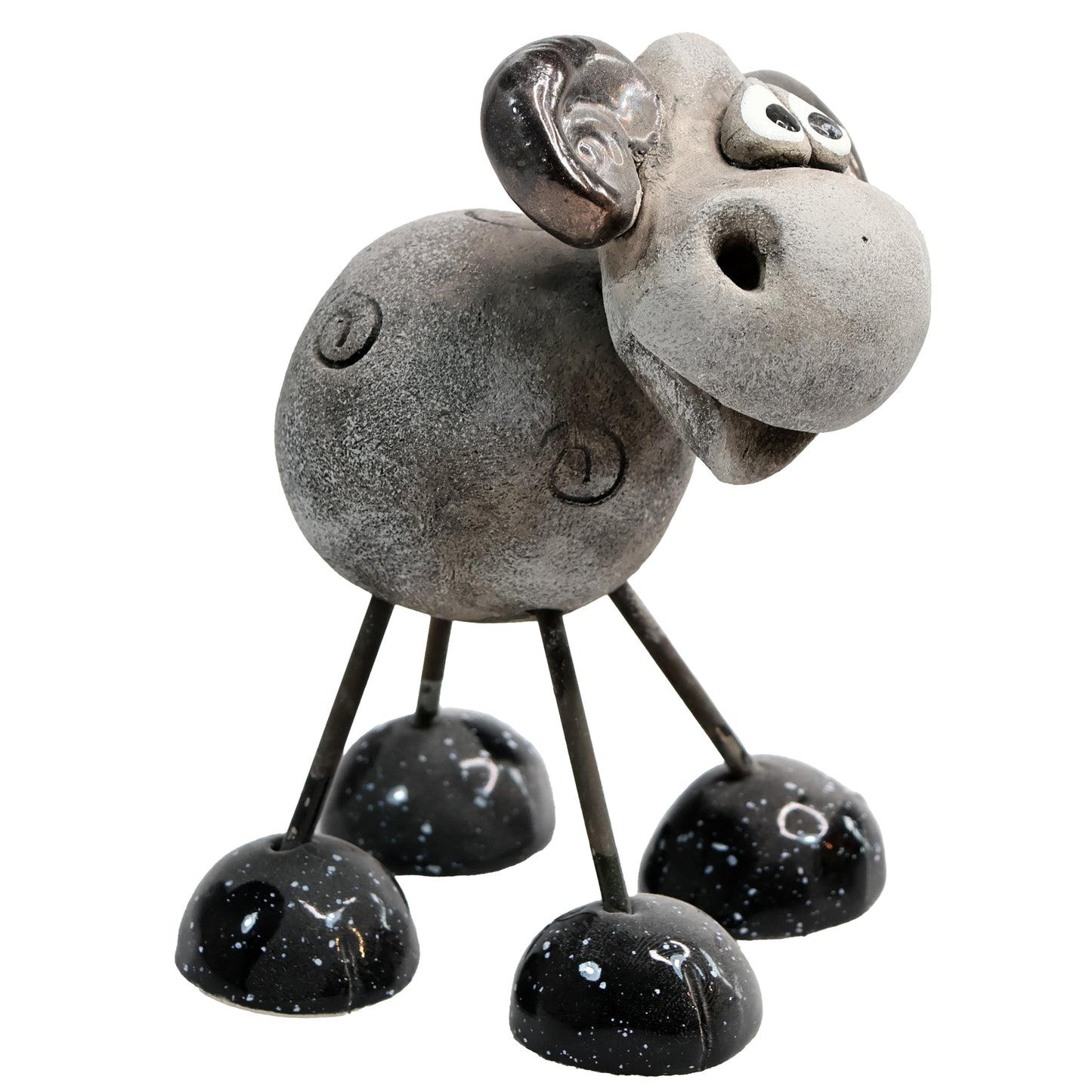 Handmade Ceramic Wire Leg Ram