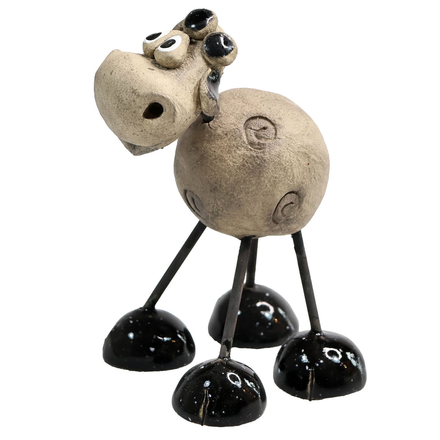 Handmade Ceramic Wire Leg Sheep