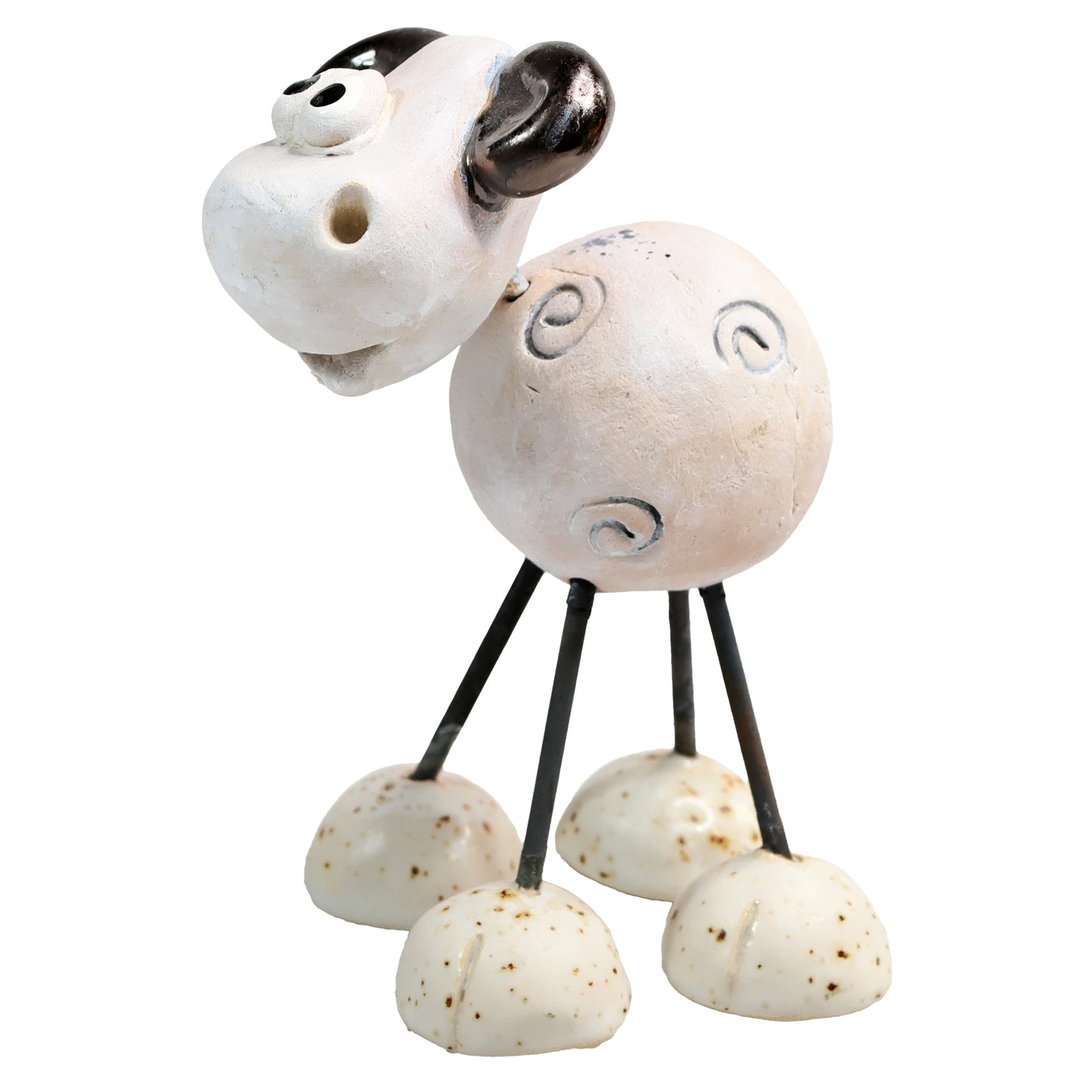 Handmade Ceramic Wire Leg Ram
