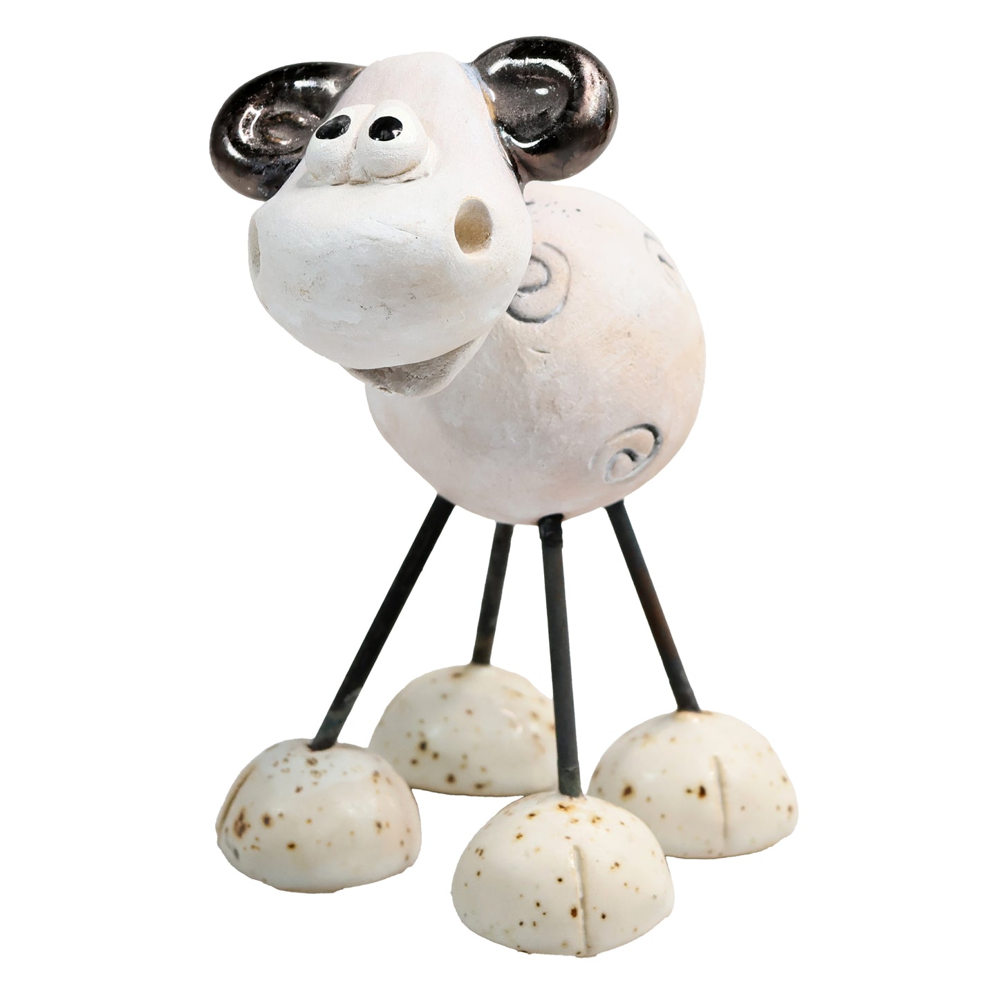 Handmade Ceramic Wire Leg Ram