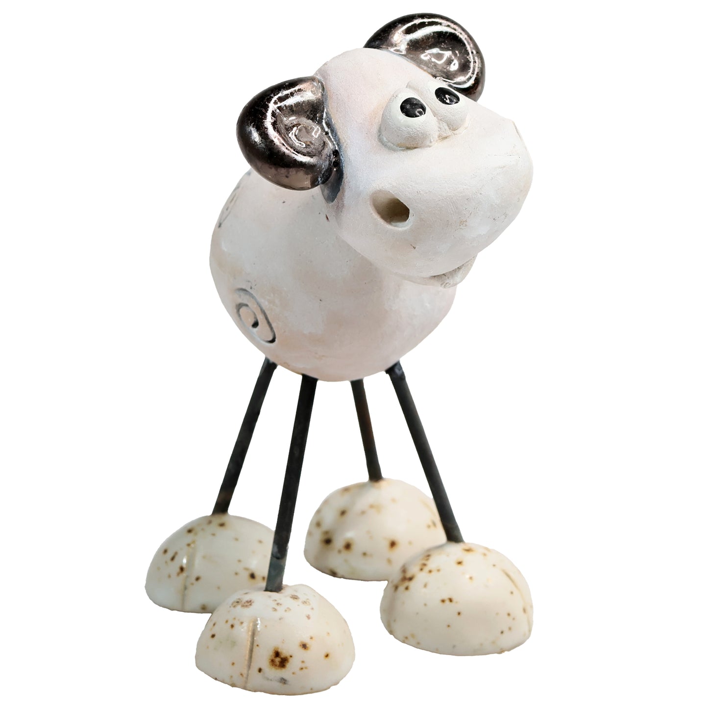 Handmade Ceramic Wire Leg Ram