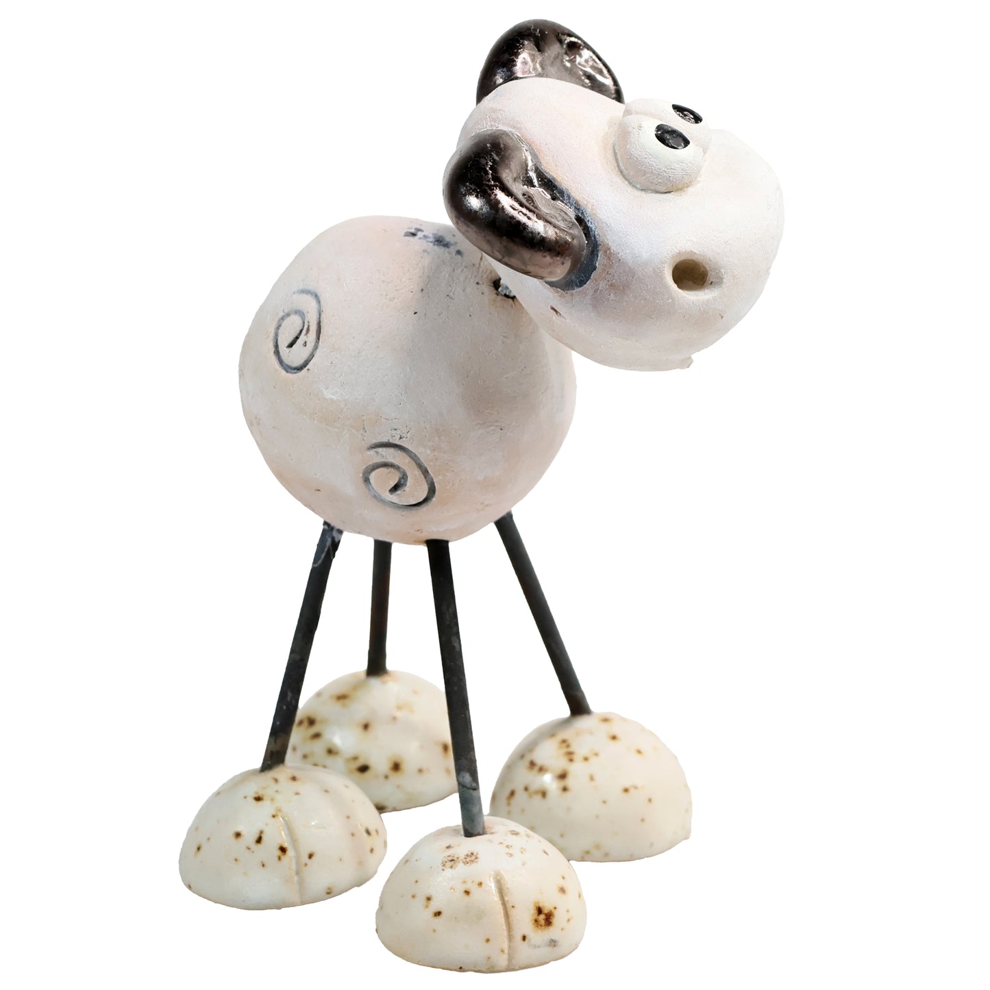 Handmade Ceramic Wire Leg Ram