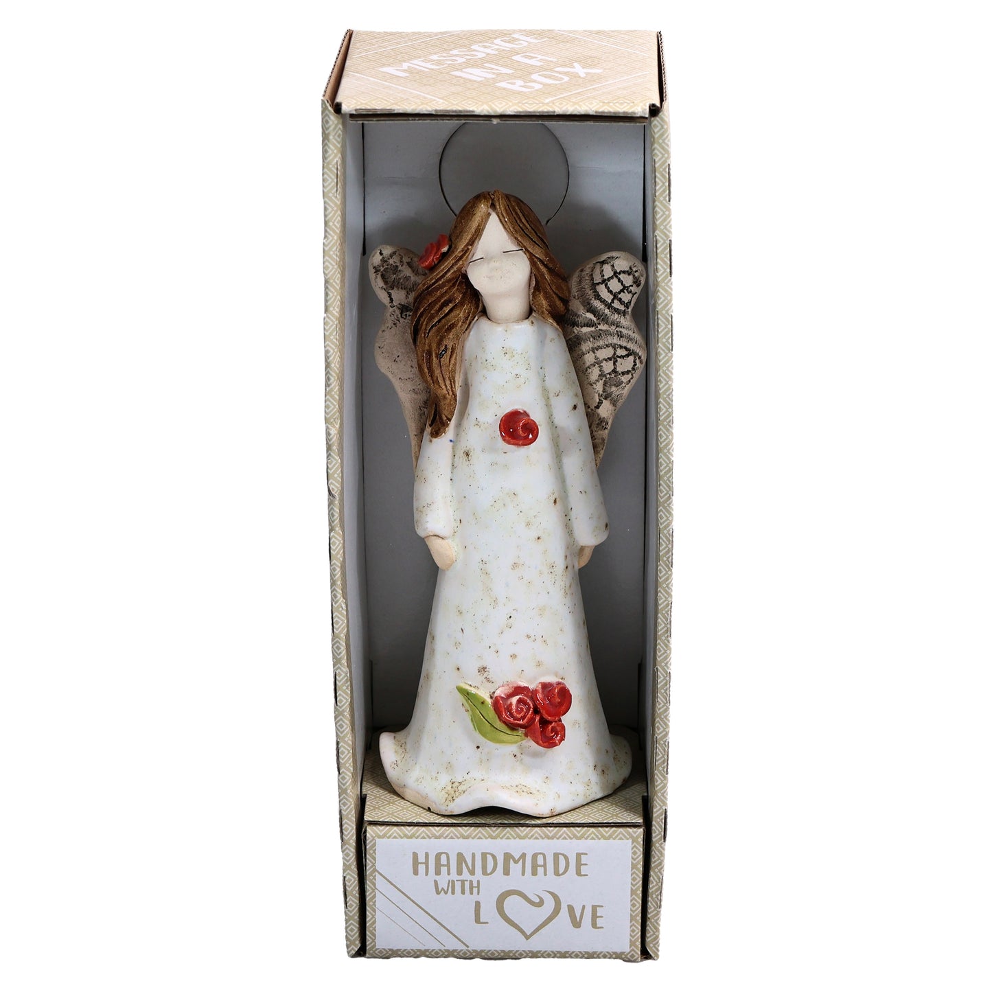 Handmade Ceramic Angel with Side Sweep Hair Style