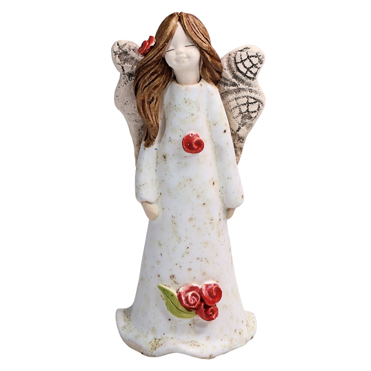 Handmade Ceramic Angel with Side Sweep Hair Style