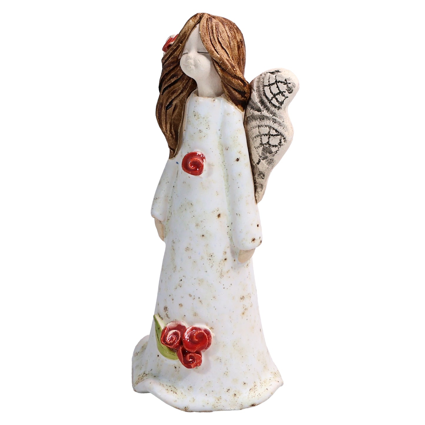 Handmade Ceramic Angel with Side Sweep Hair Style