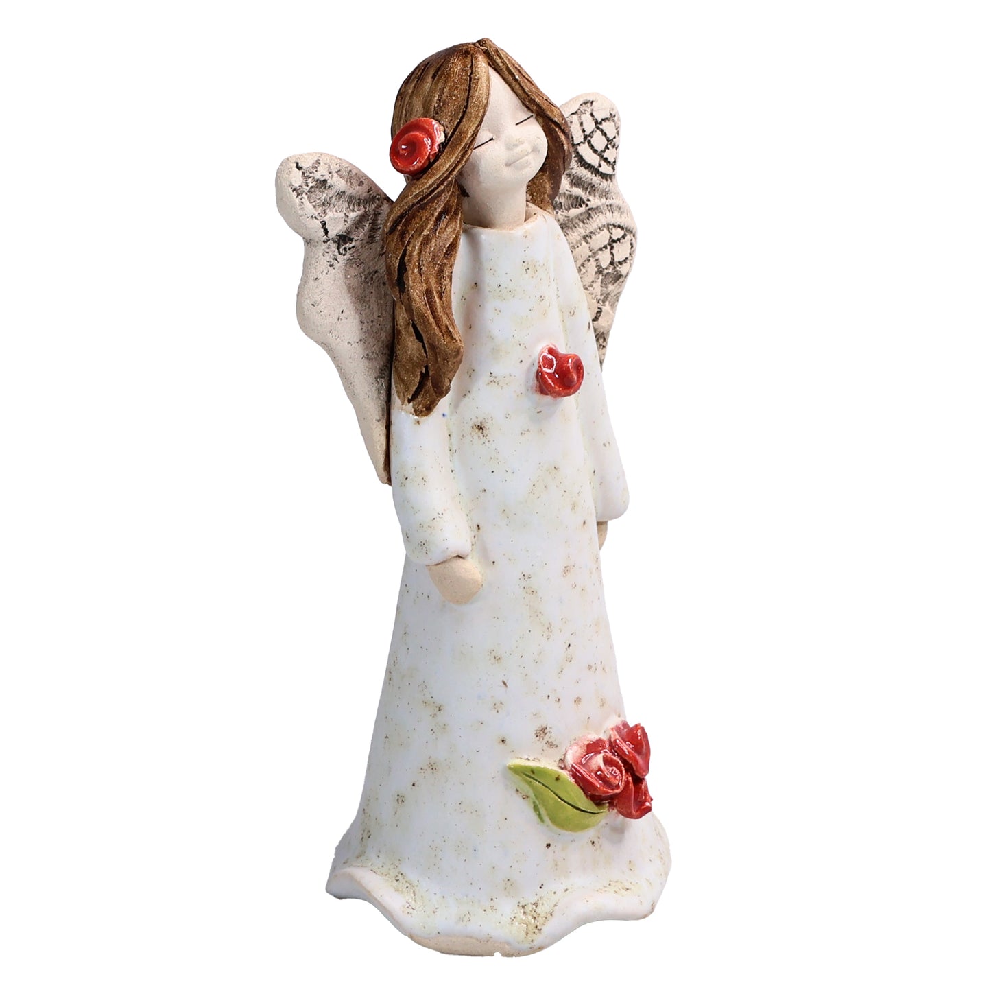 Handmade Ceramic Angel with Side Sweep Hair Style