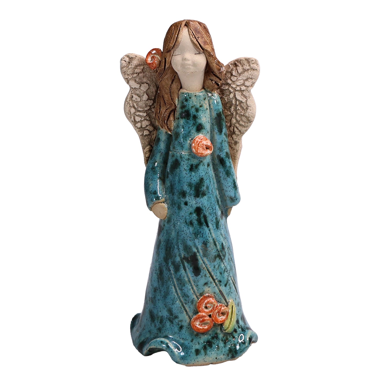 Handmade Ceramic Angel with Side Sweep Hair Style
