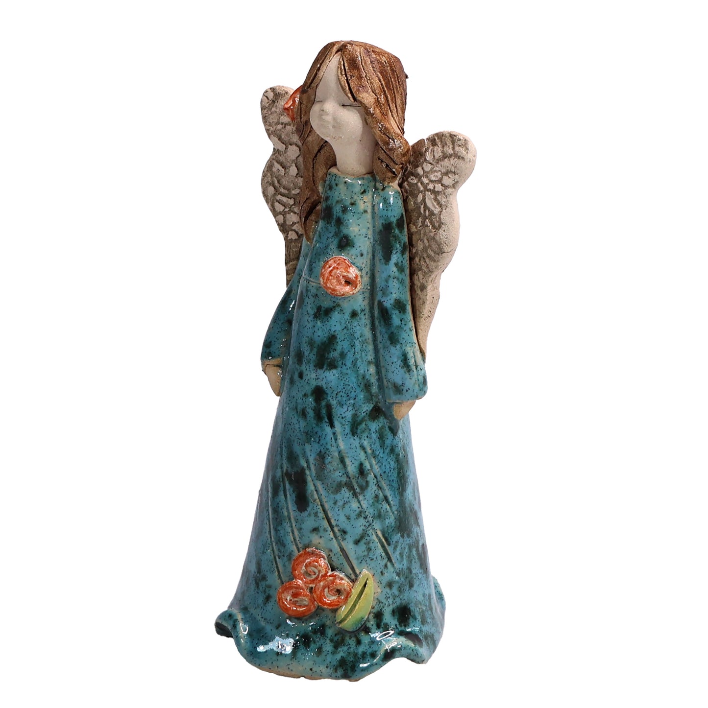 Handmade Ceramic Angel with Side Sweep Hair Style