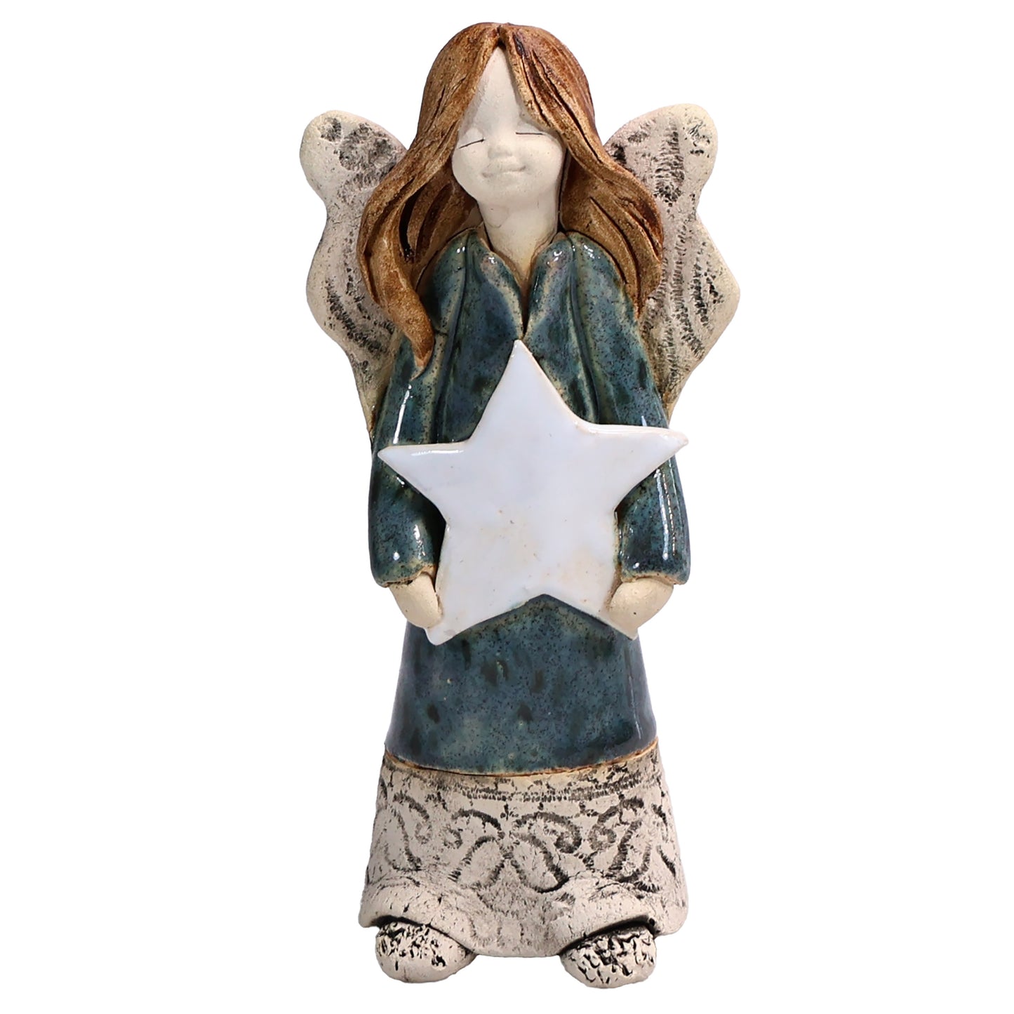 Handmade Ceramic Angel Holding a Star