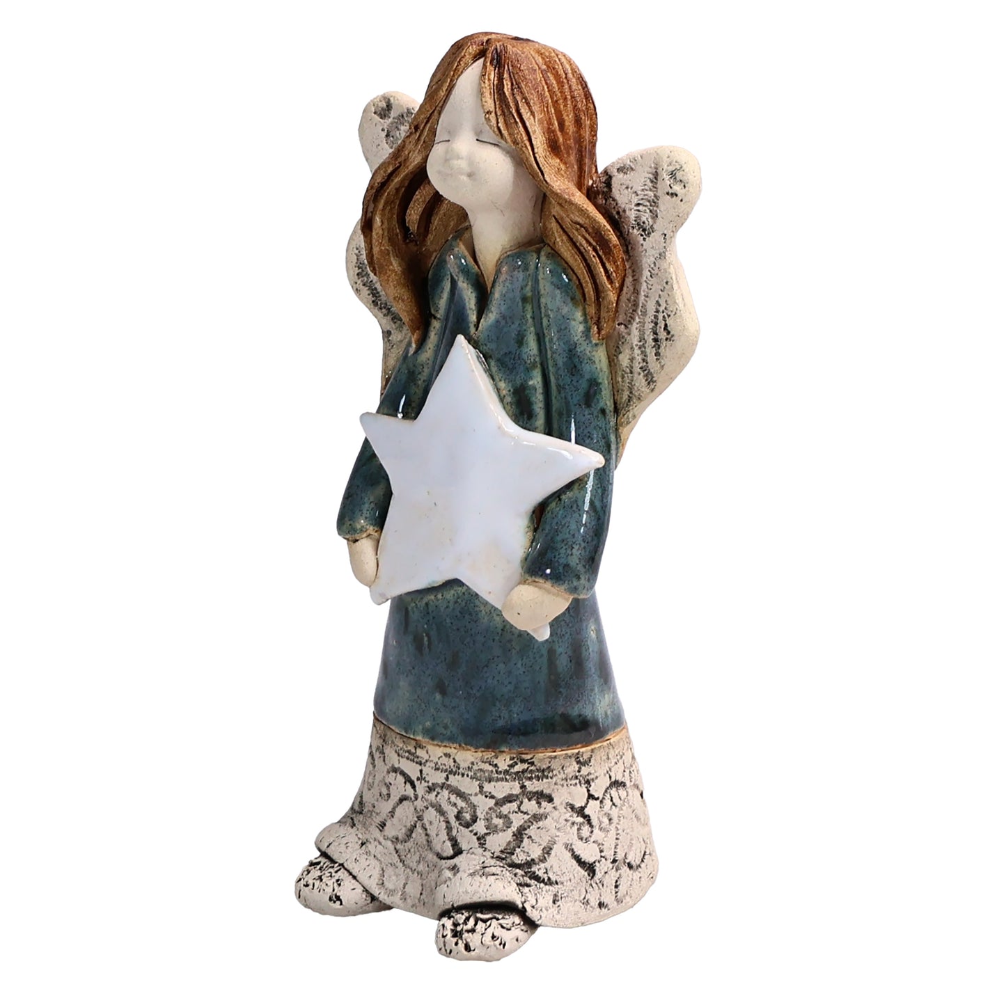 Handmade Ceramic Angel Holding a Star