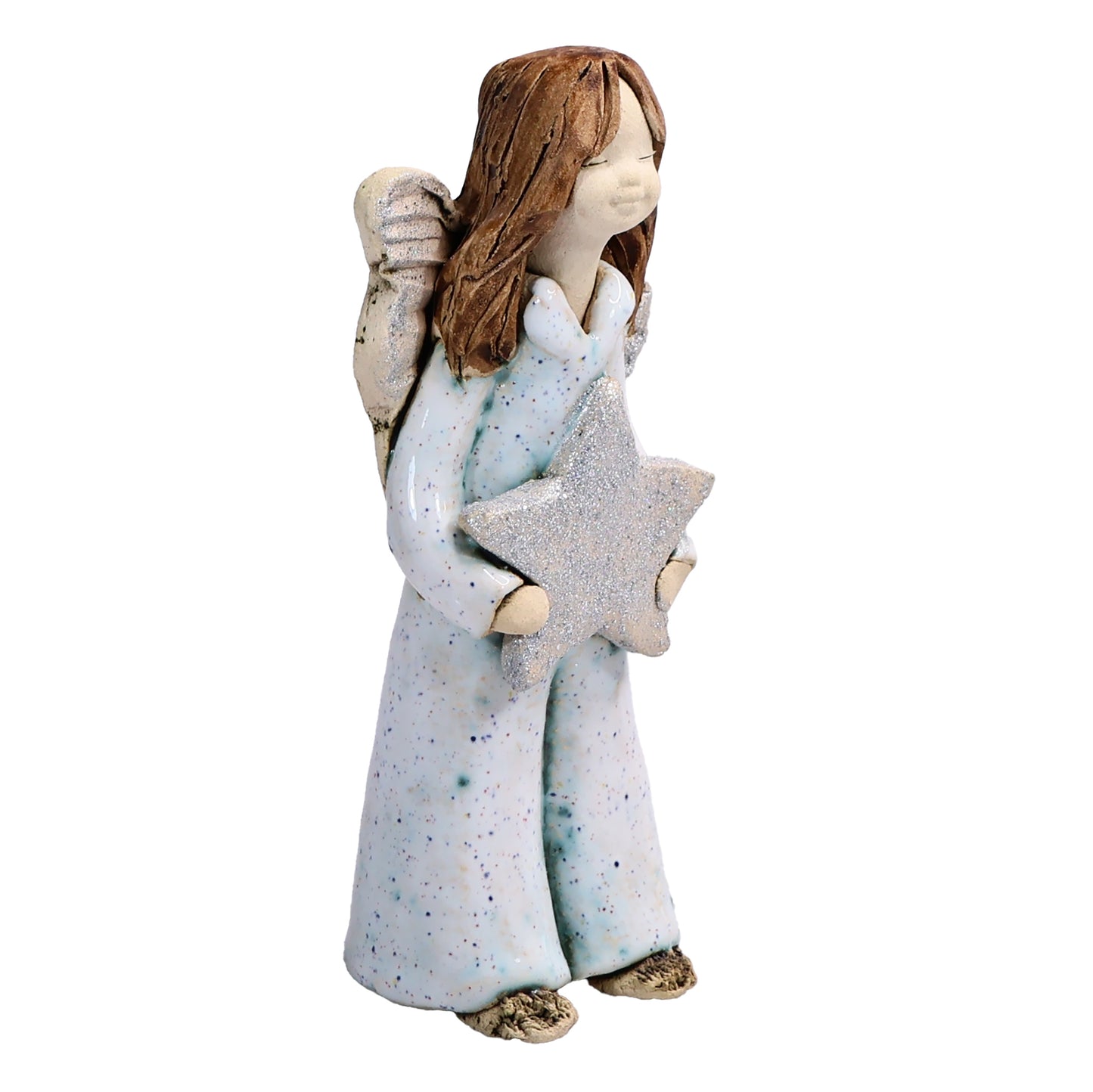 Handmade Ceramic Angel Holding a Star