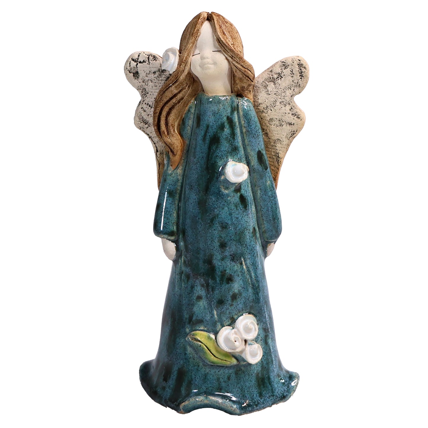 Handmade Ceramic Angel with Side Sweep Hair Style