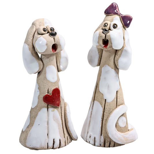 Mr & Mrs Dog with Love Heart and Hair Tie