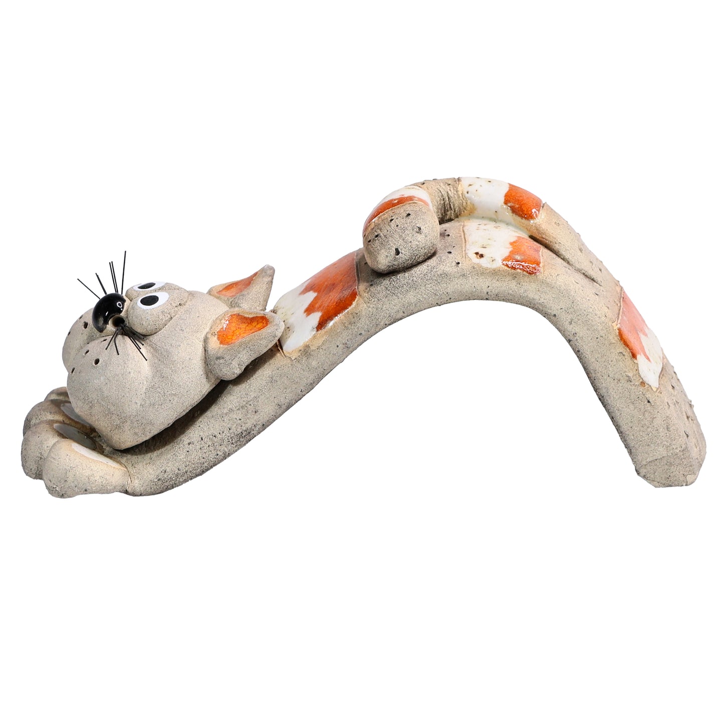Handmade Bendy Cat with Ceramic Tail in Various Colours