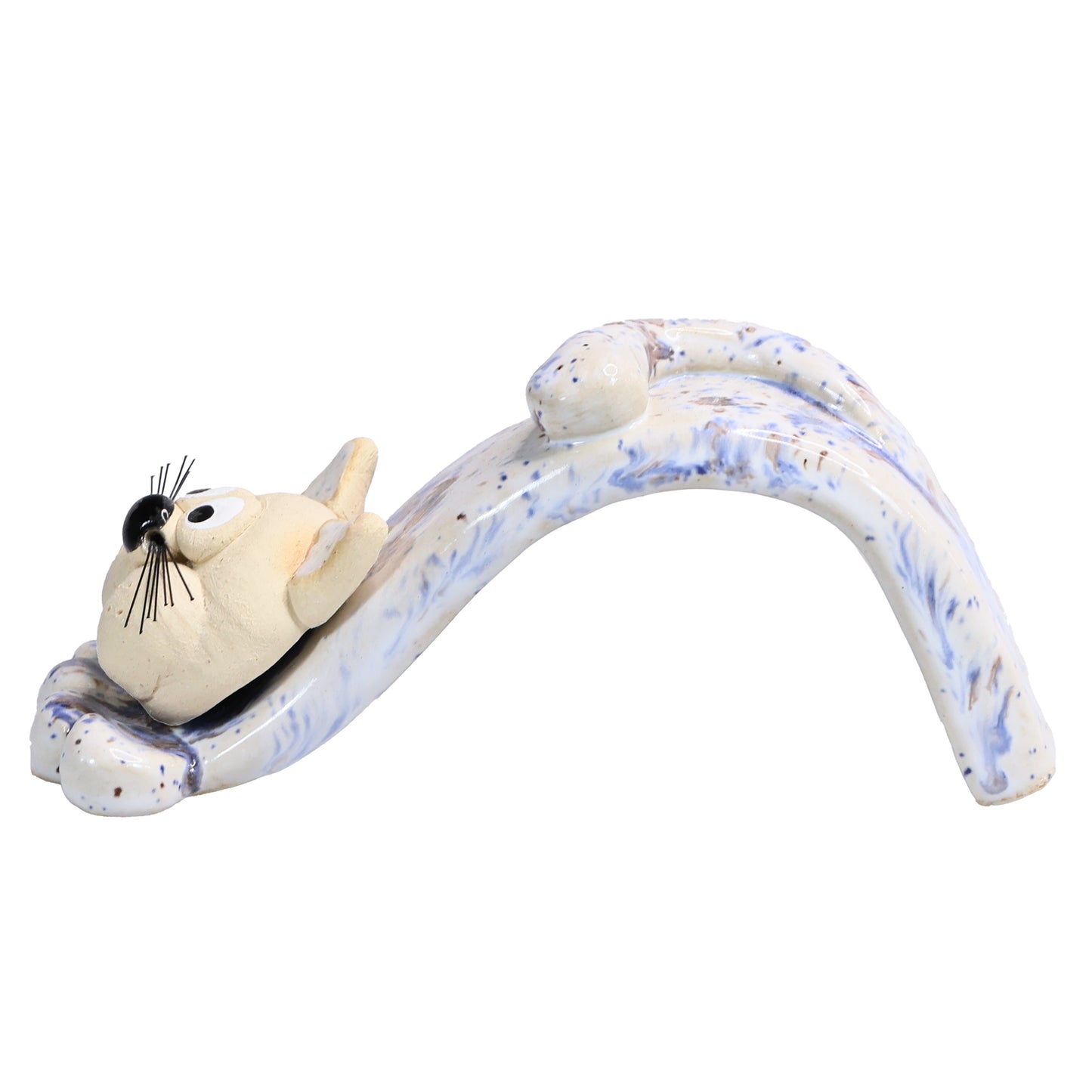 Handmade Bendy Cat with Ceramic Tail in Various Colours