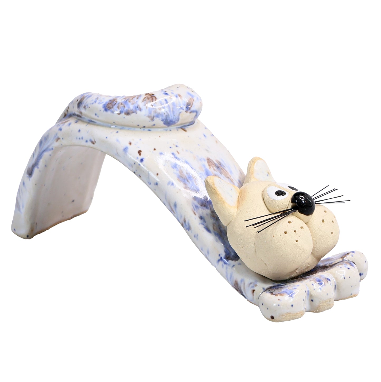Handmade Bendy Cat with Ceramic Tail in Various Colours