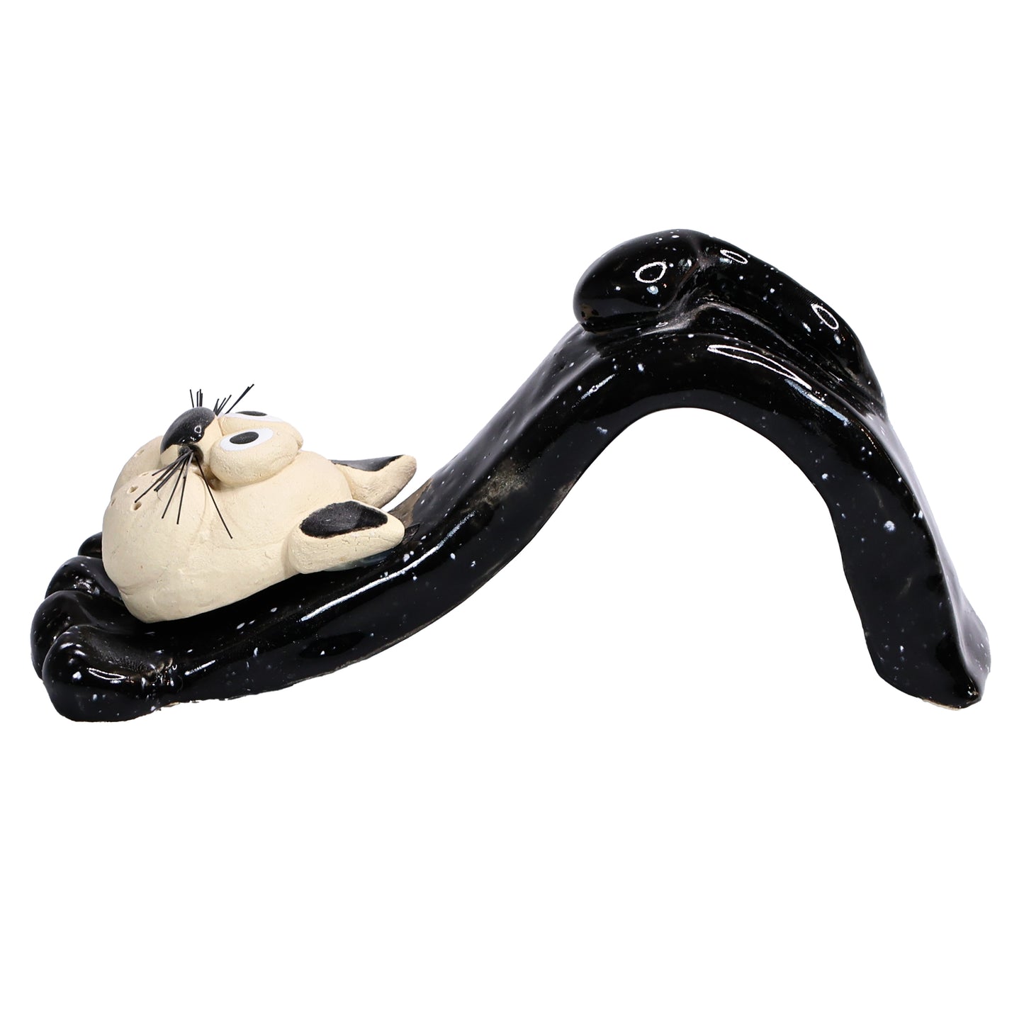 Handmade Bendy Cat with Ceramic Tail in Various Colours