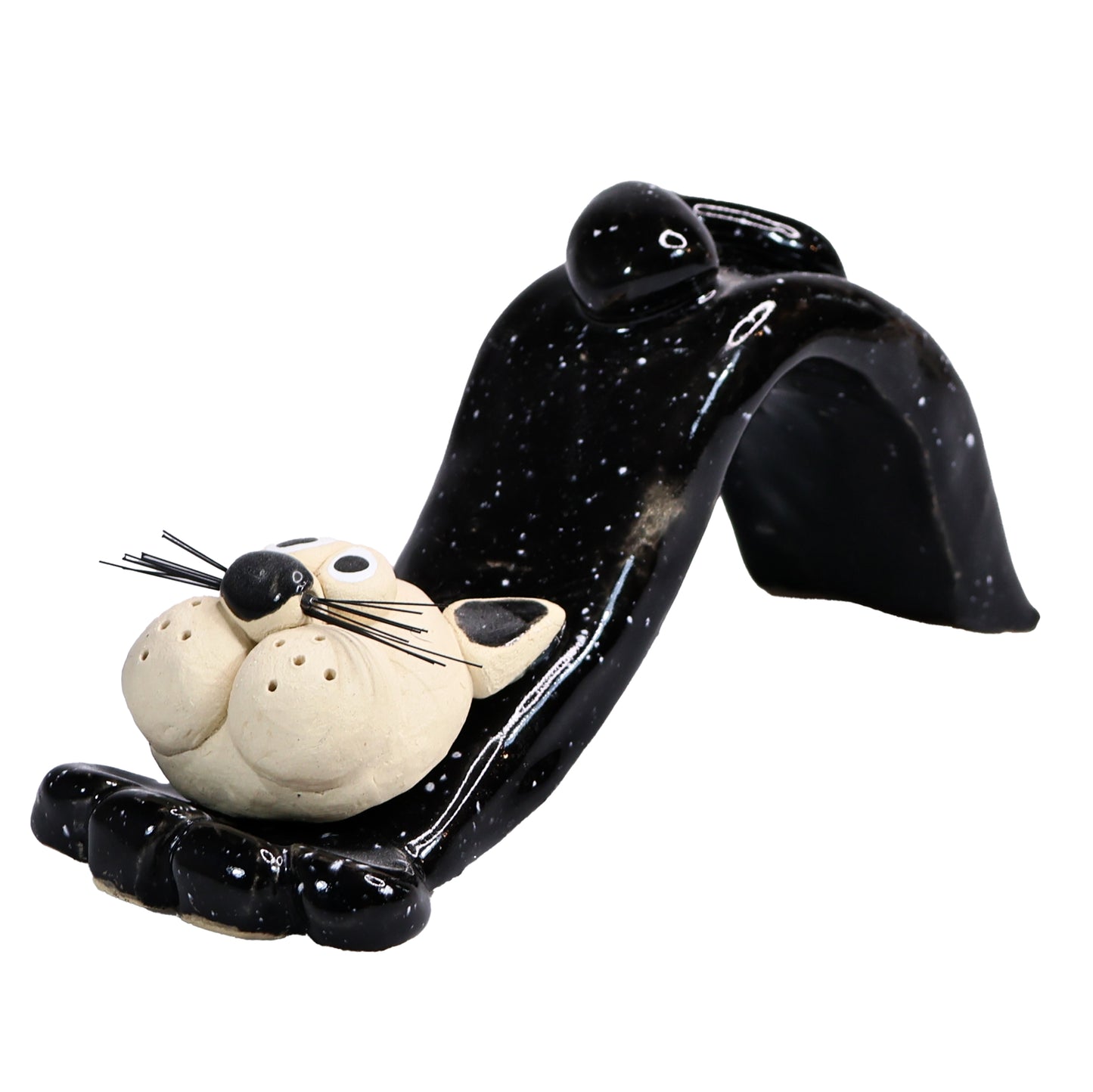 Handmade Bendy Cat with Ceramic Tail in Various Colours