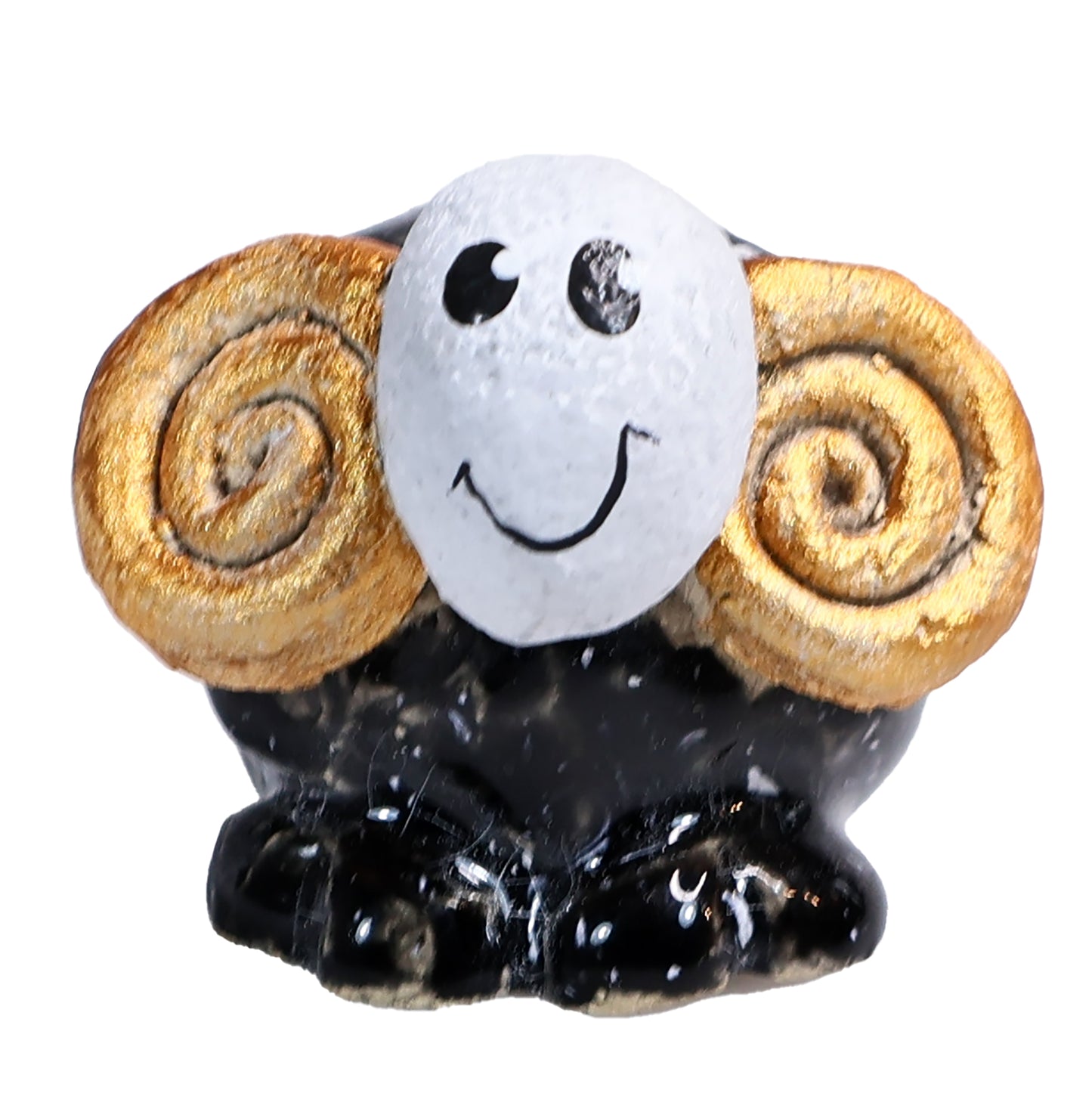 Handmade Ceramic Cute Mini Ram Couple – Quirky Smiling Duo