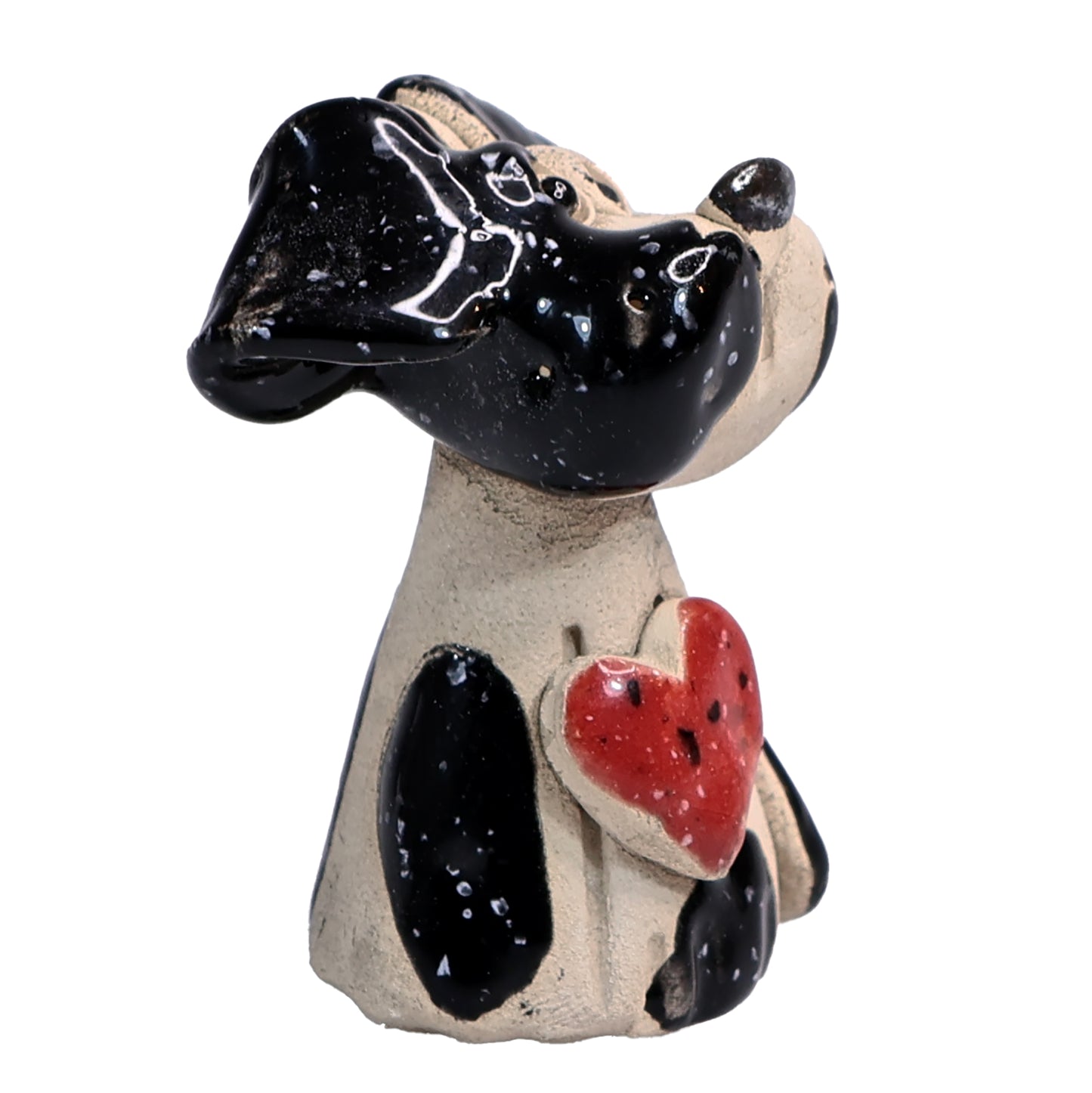 Handmade Ceramic Dog Couple with Heart