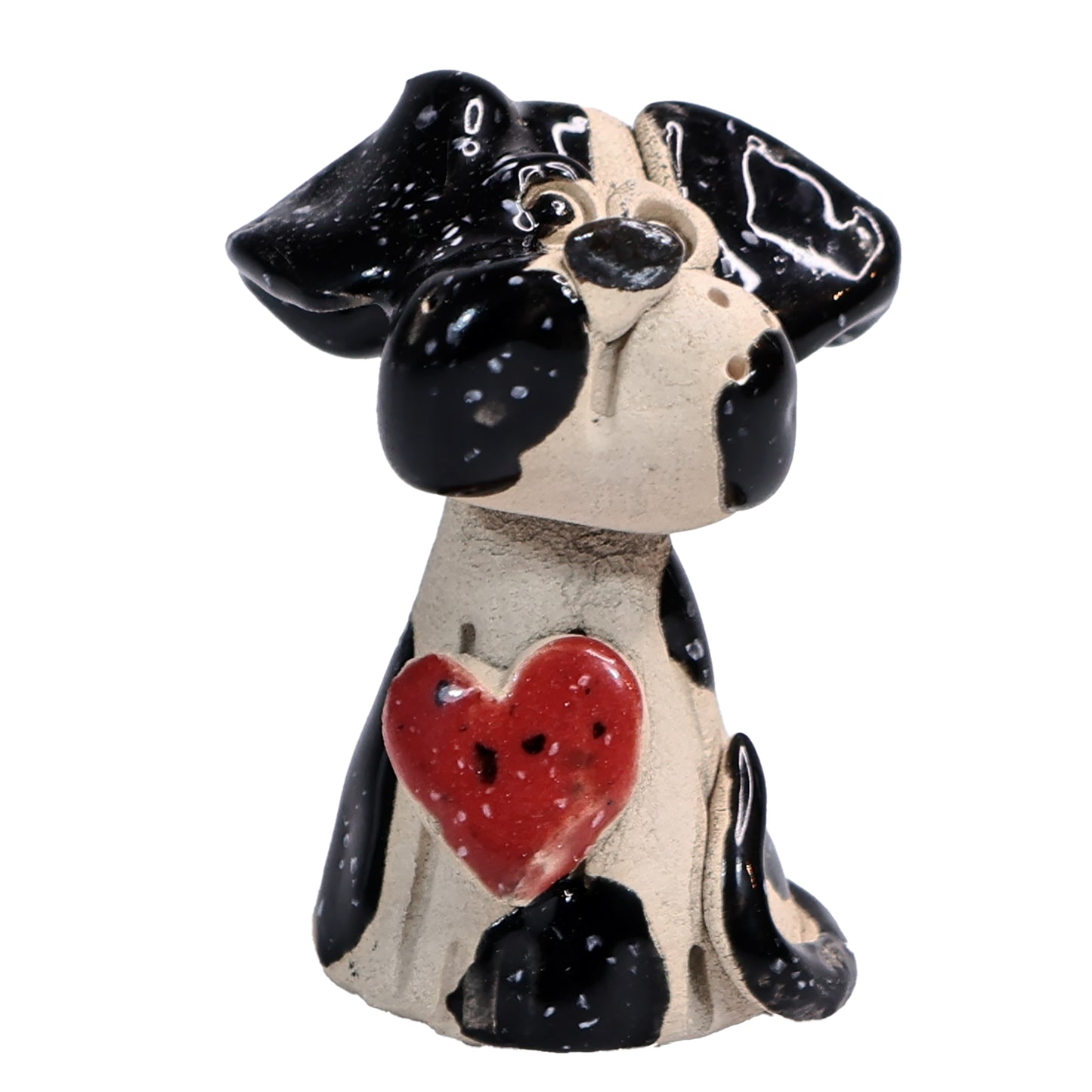 Handmade Ceramic Dog Couple with Heart