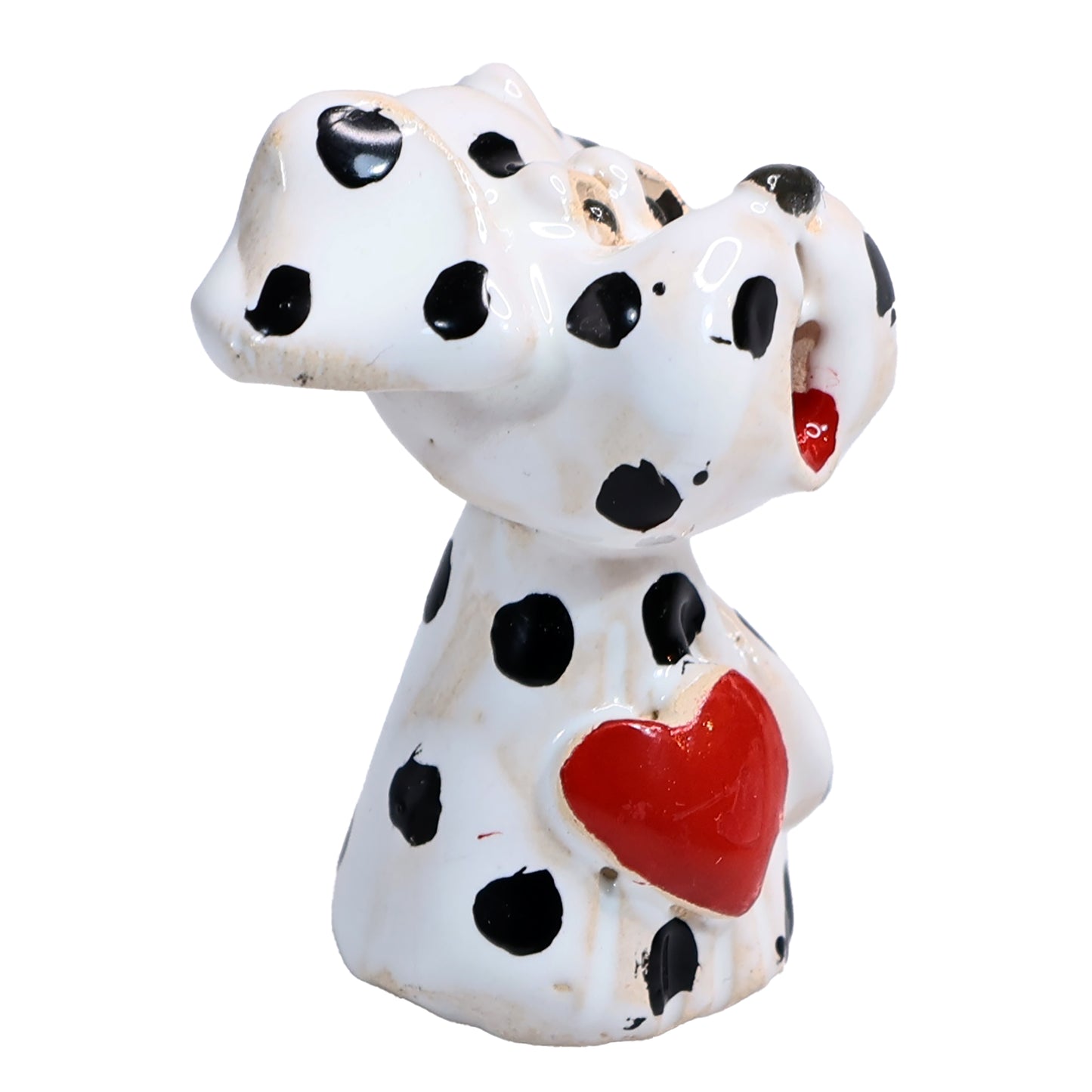 Handmade Ceramic Dog Couple with Heart