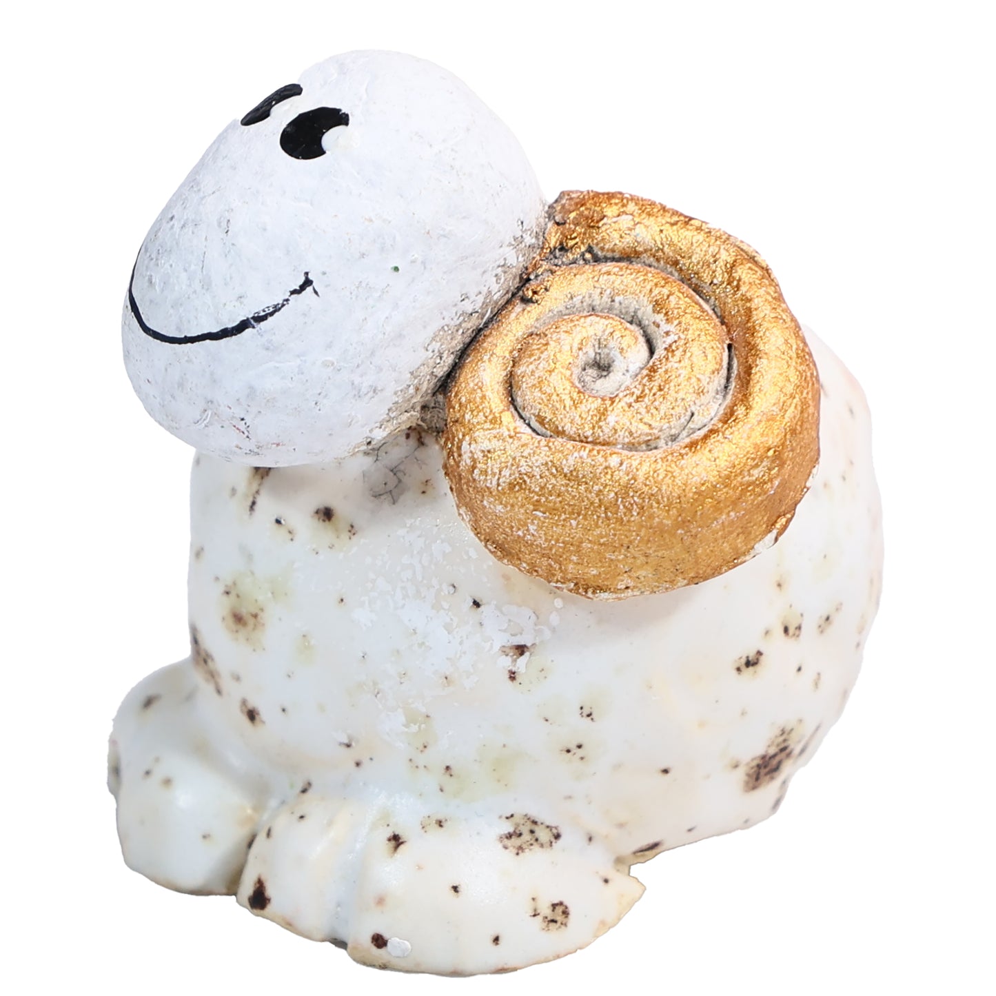 Handmade Ceramic Cute Mini Ram Couple – Quirky Smiling Duo