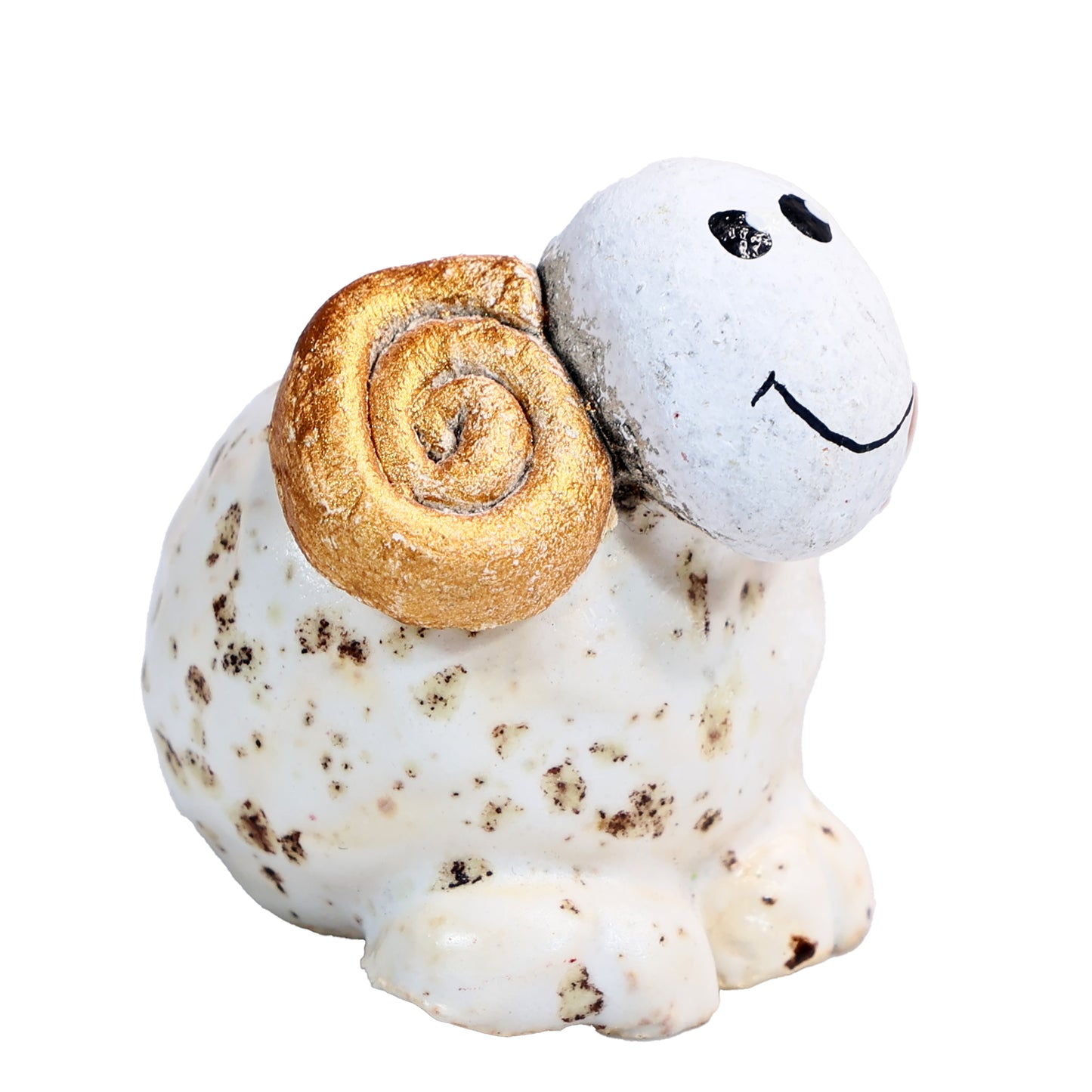 Handmade Ceramic Cute Mini Ram Couple – Quirky Smiling Duo
