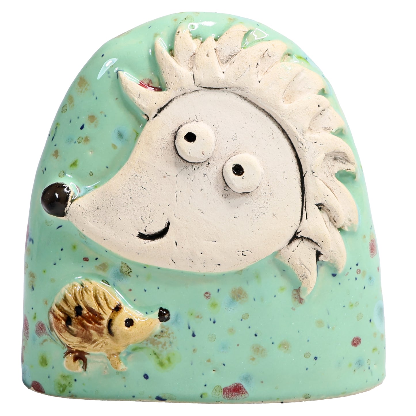 Charming Character of Handmade Ceramic Hedgehog Figurine