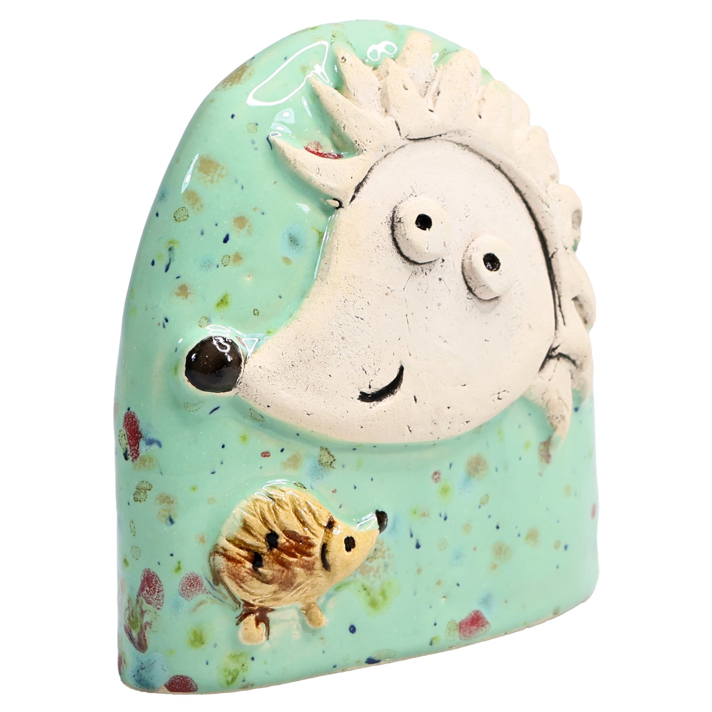 Charming Character of Handmade Ceramic Hedgehog Figurine