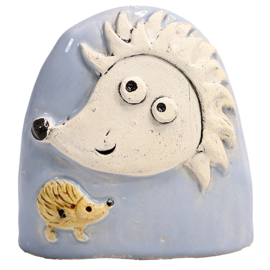 Charming Character of Handmade Ceramic Hedgehog Figurine