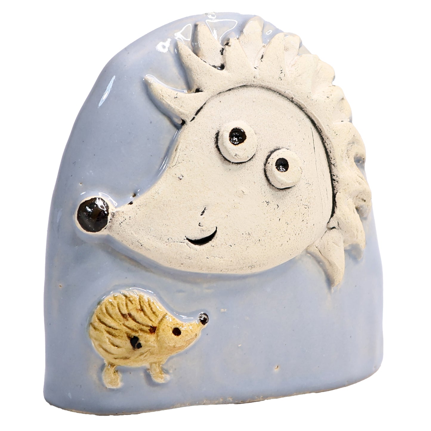 Charming Character of Handmade Ceramic Hedgehog Figurine