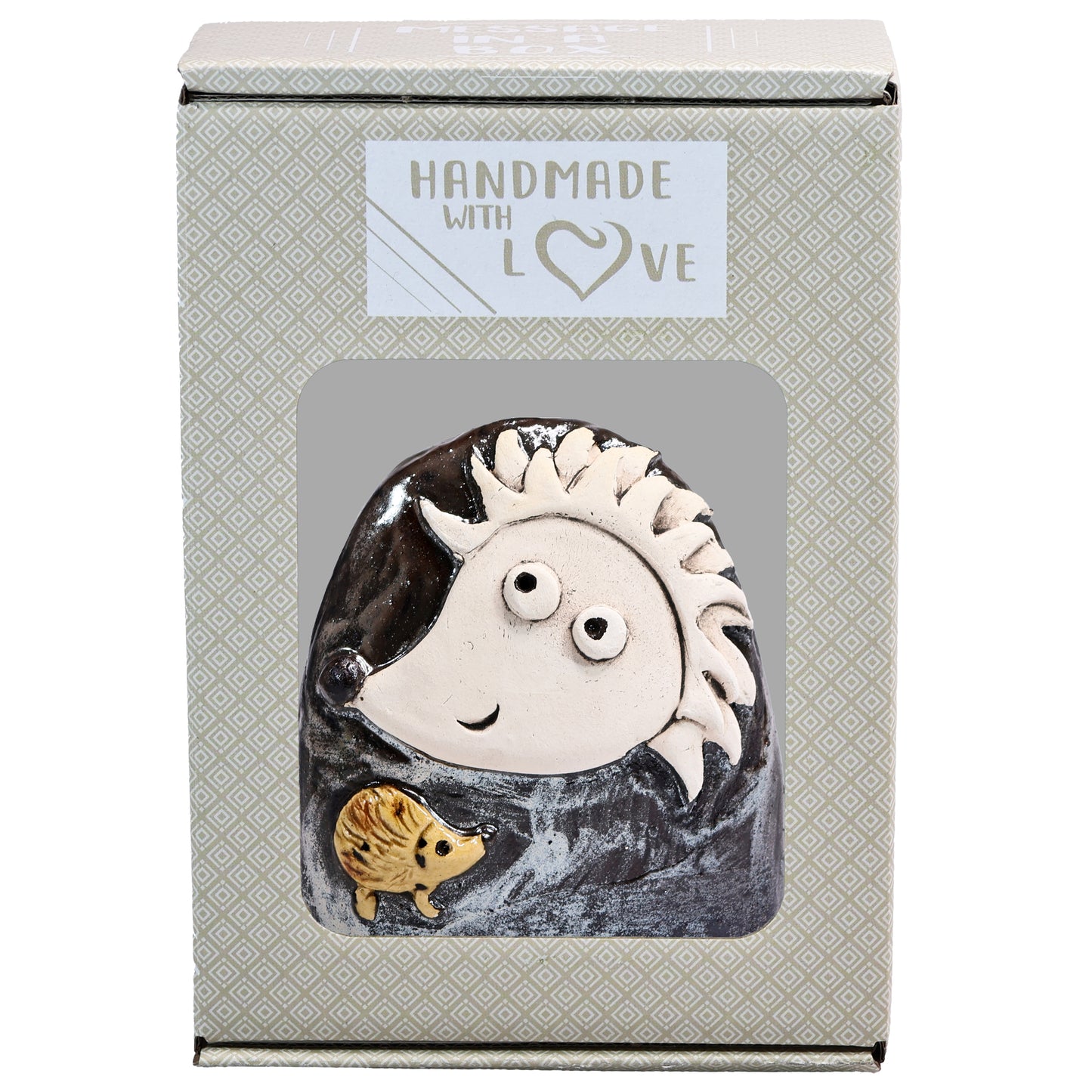Charming Character of Handmade Ceramic Hedgehog Figurine