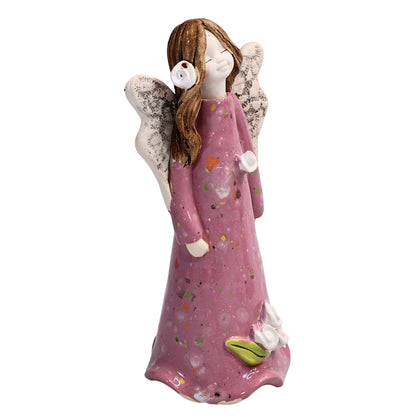 Handmade Ceramic Angel with Side Sweep Hair Style