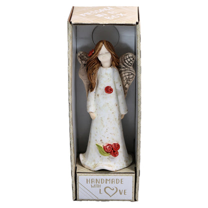 Handmade Ceramic Angel with Side Sweep Hair Style