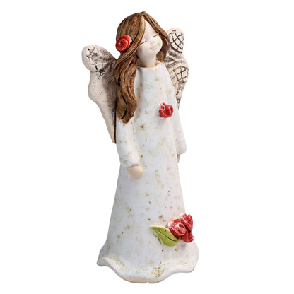 Handmade Ceramic Angel with Side Sweep Hair Style