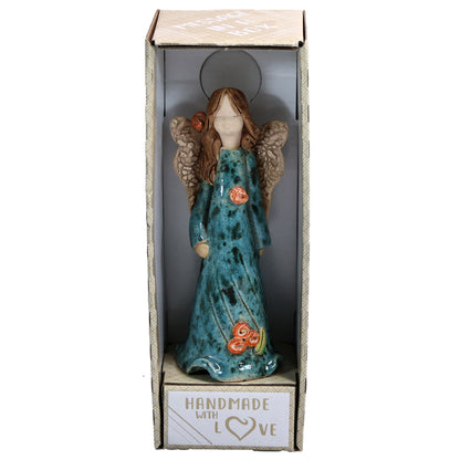 Handmade Ceramic Angel with Side Sweep Hair Style