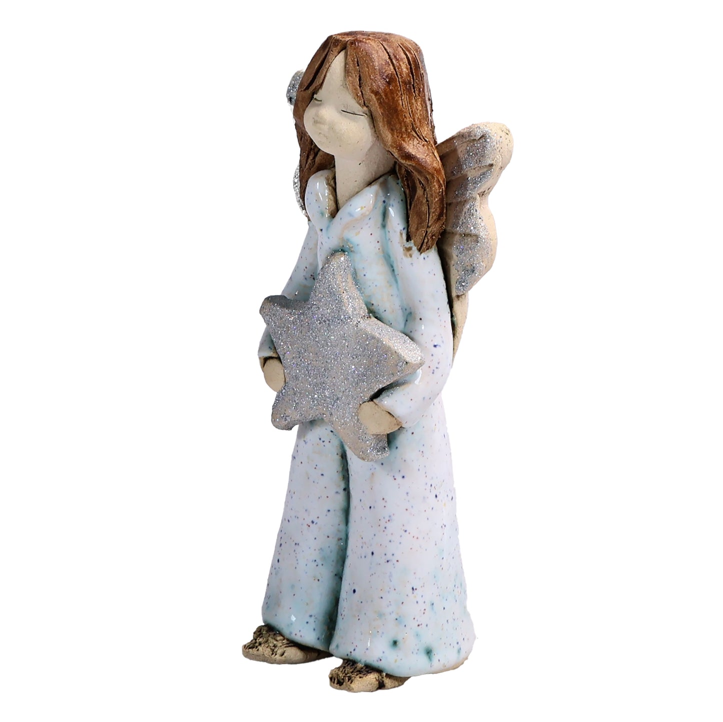 Handmade Ceramic Angel Holding a Star