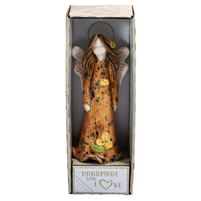 Handmade Ceramic Angel with Roses
