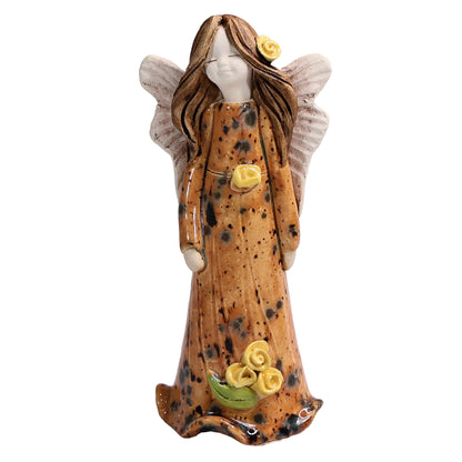 Handmade Ceramic Angel with Roses