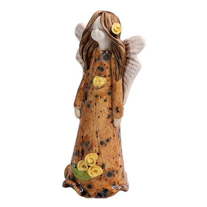 Handmade Ceramic Angel with Roses