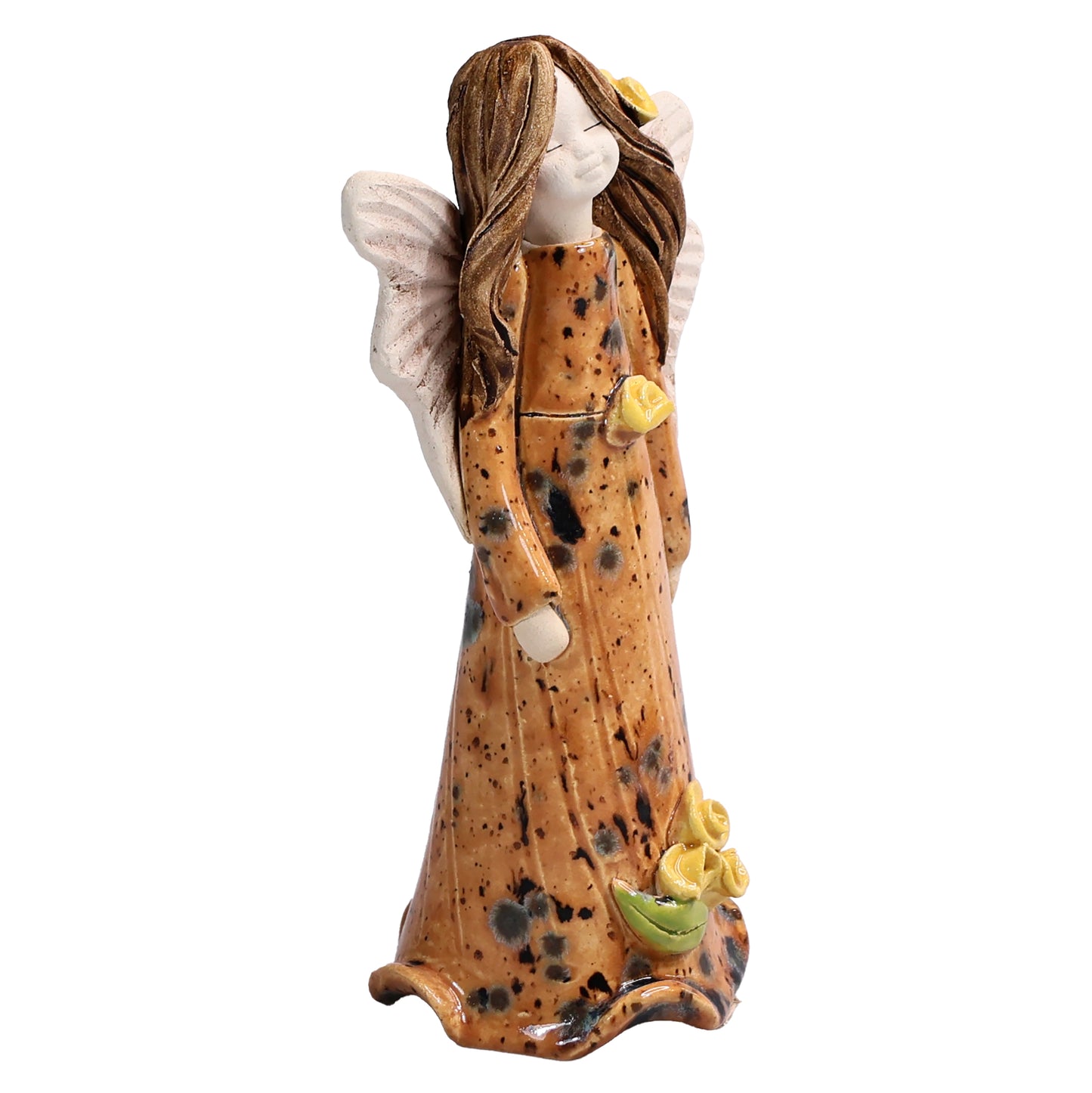 Handmade Ceramic Angel with Roses