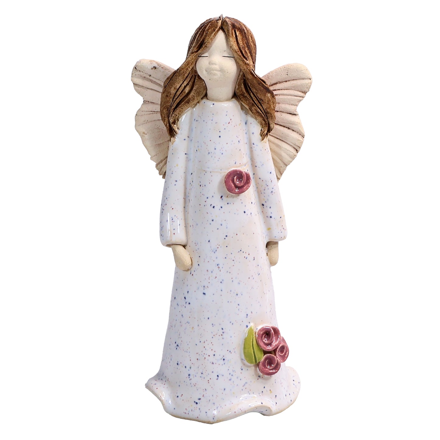 Handmade Ceramic Angel with Roses