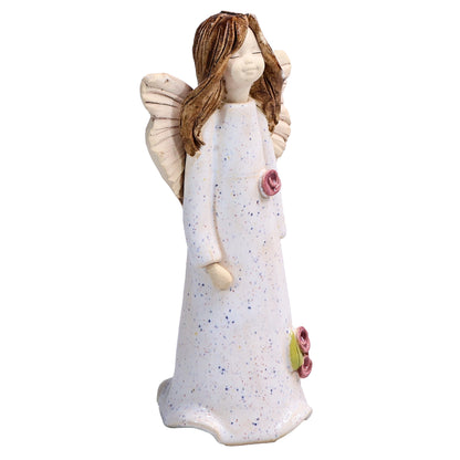 Handmade Ceramic Angel with Roses