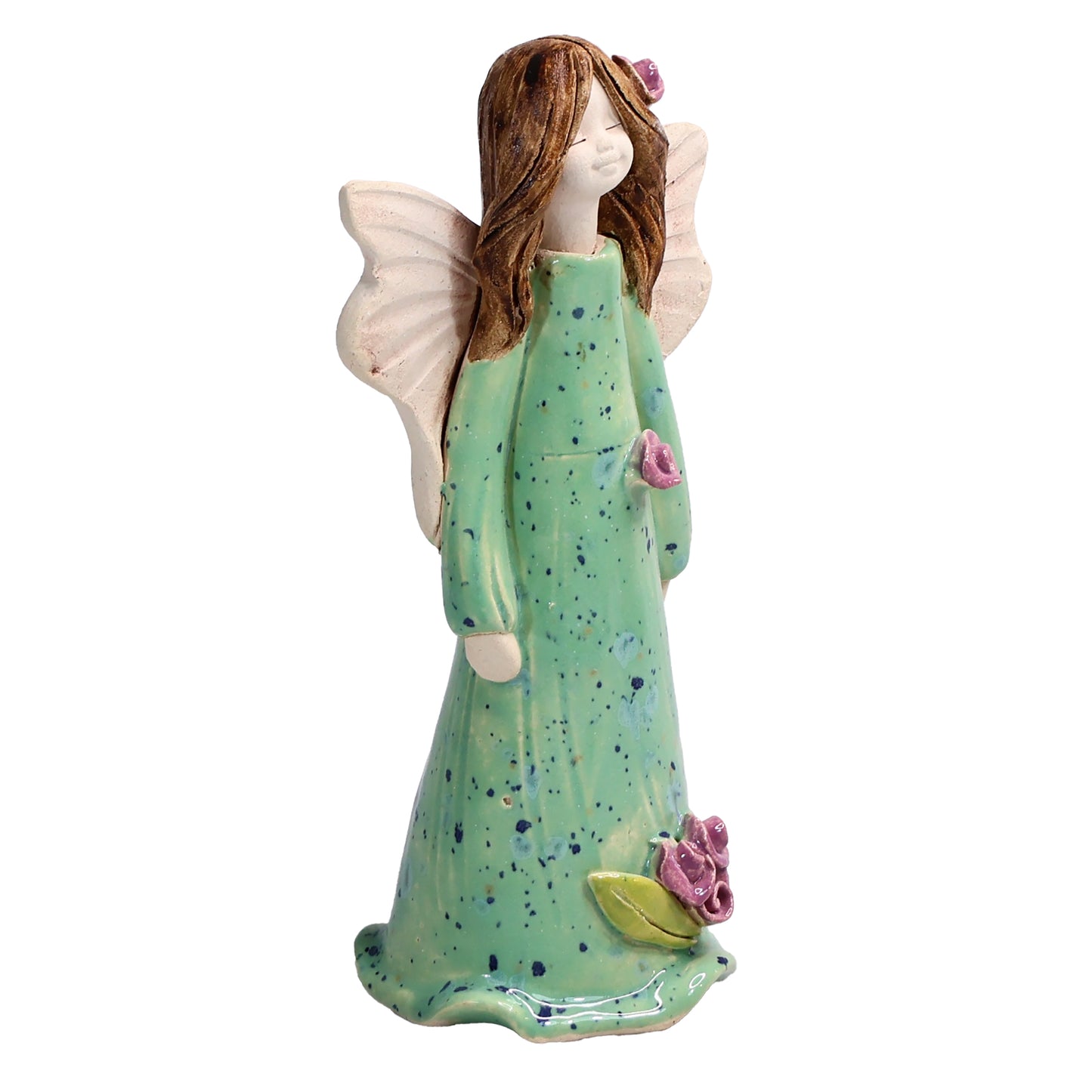 Handmade Ceramic Angel with Roses