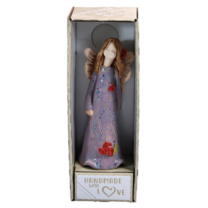Handmade Ceramic Angel with Roses